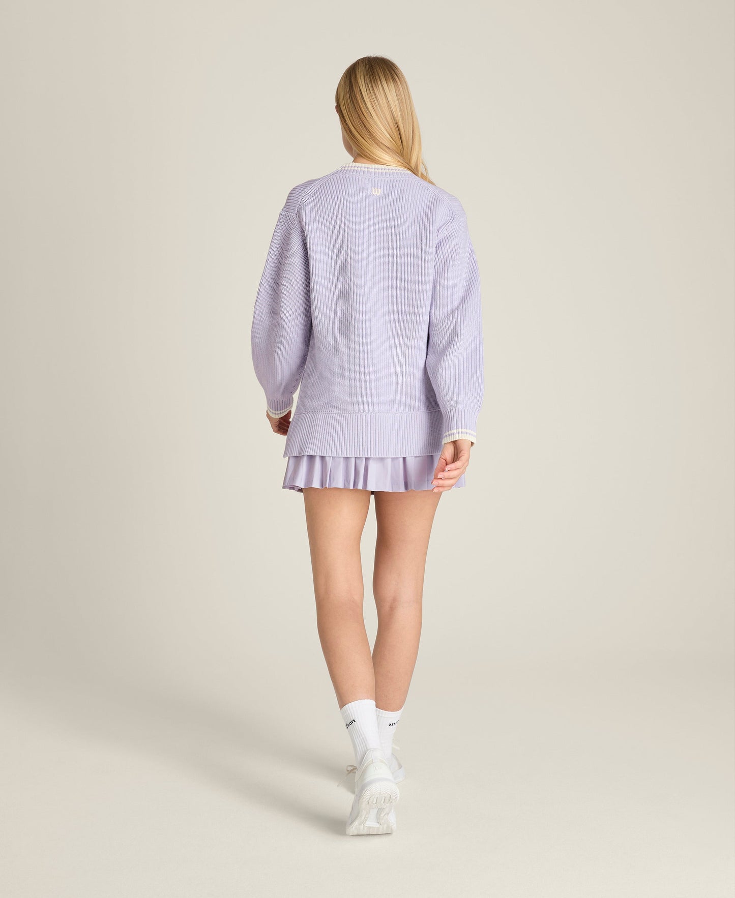 Varsity V-Neck Knit Sweater