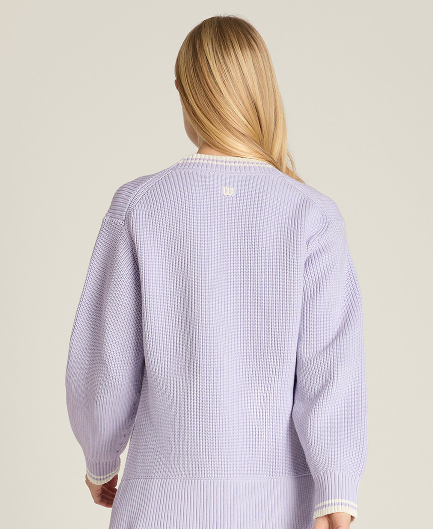 Varsity V-Neck Knit Sweater