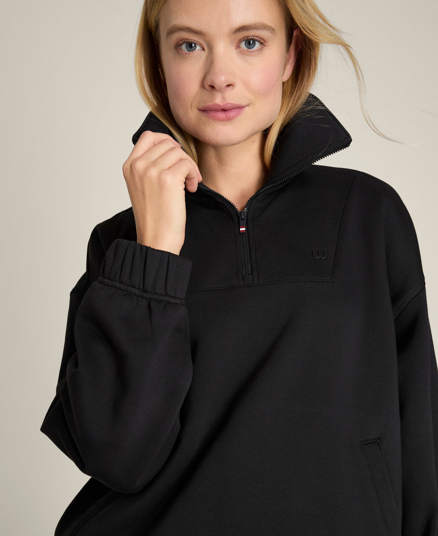 Collared Half-Zip Sweatshirt