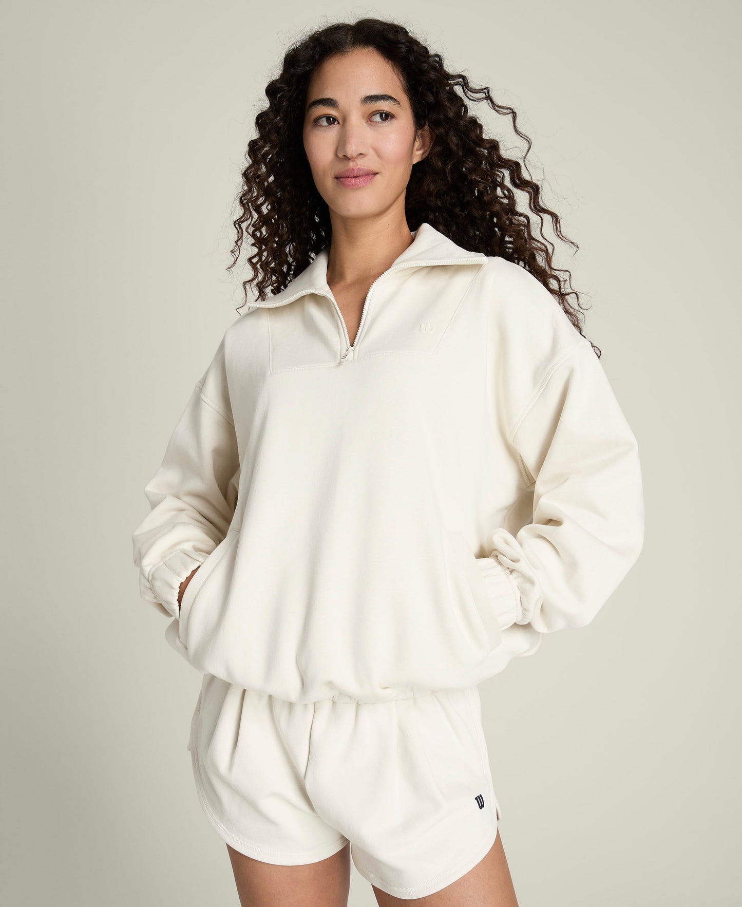 Collared Half-Zip Sweatshirt