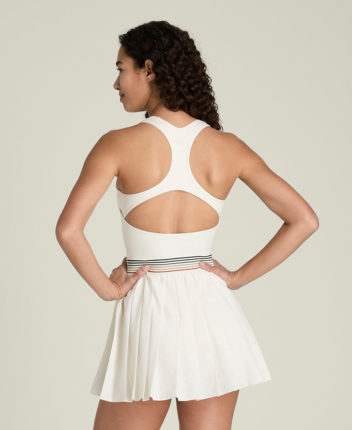 Laser Cut Pleat Dress