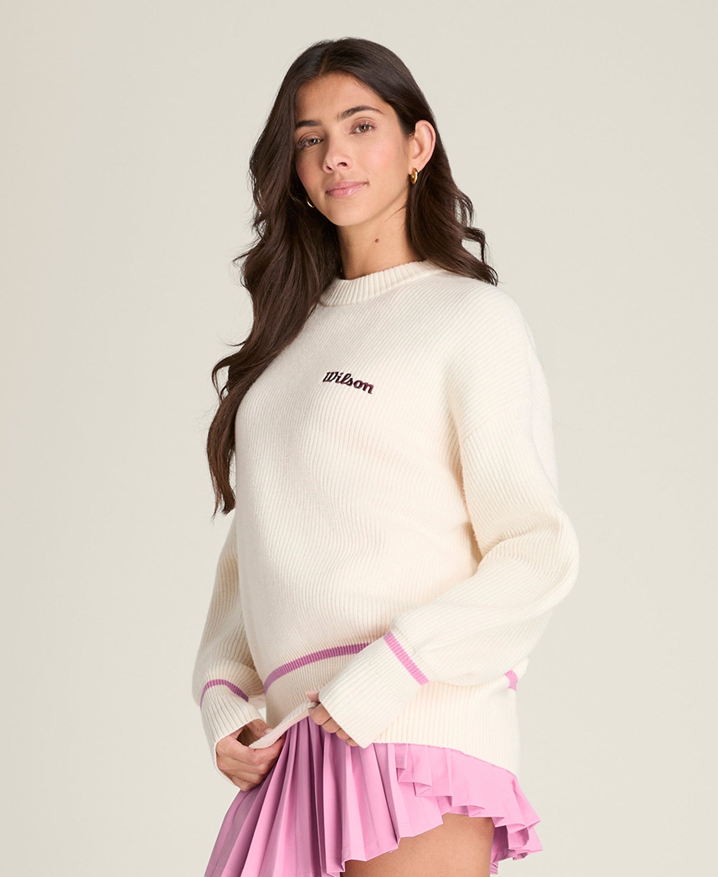Varsity Crewneck Knit Sweatshirt
